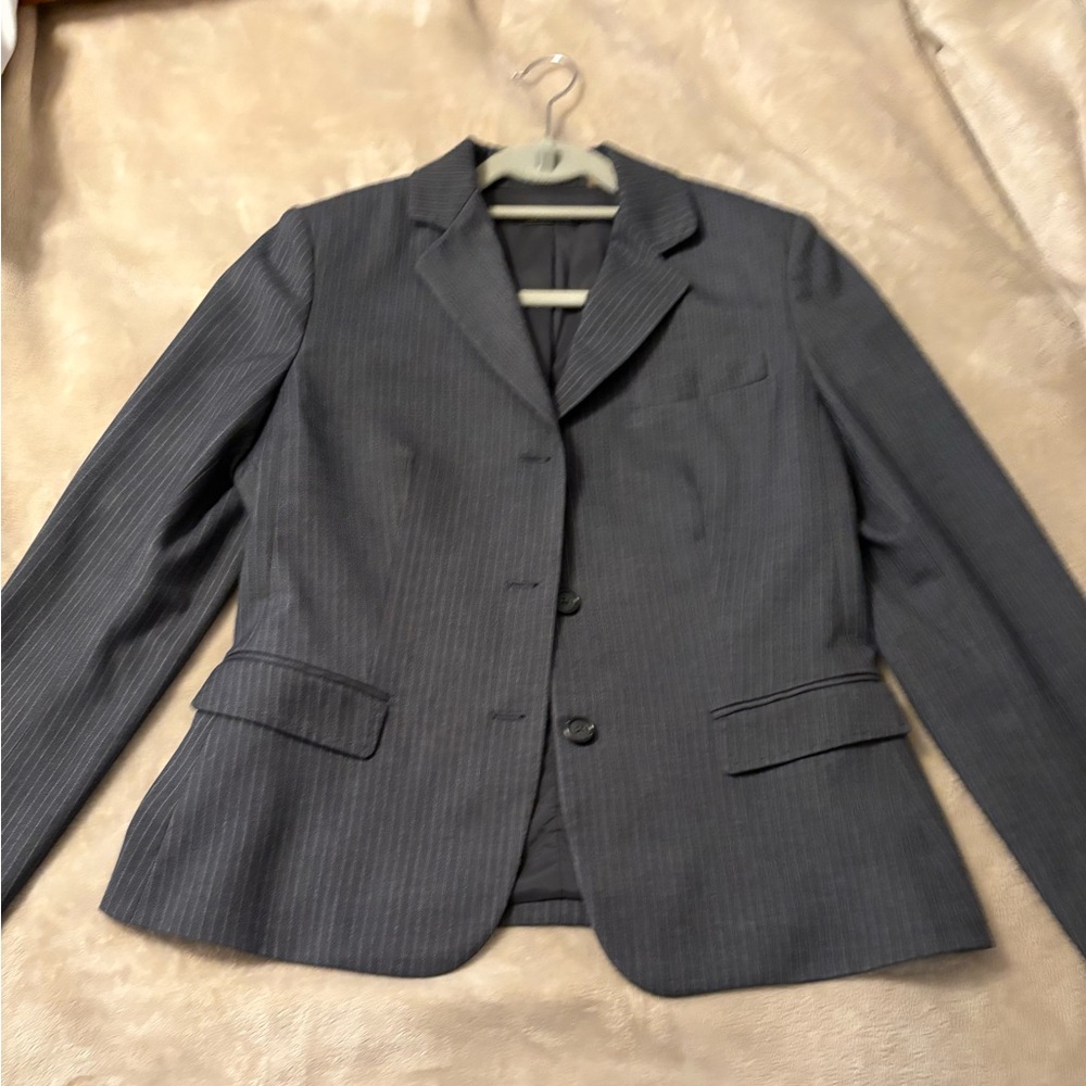 Tahari Gray Sport Coat with Classic Pinstripe